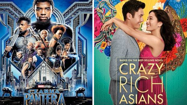 Die Plakate zu 'Black Panther' und 'Crazy Rich Asians'. Beide Hollywood-Filme zielten auf nicht-weiße Zuschauer und spielten Rekordergebnisse ein.